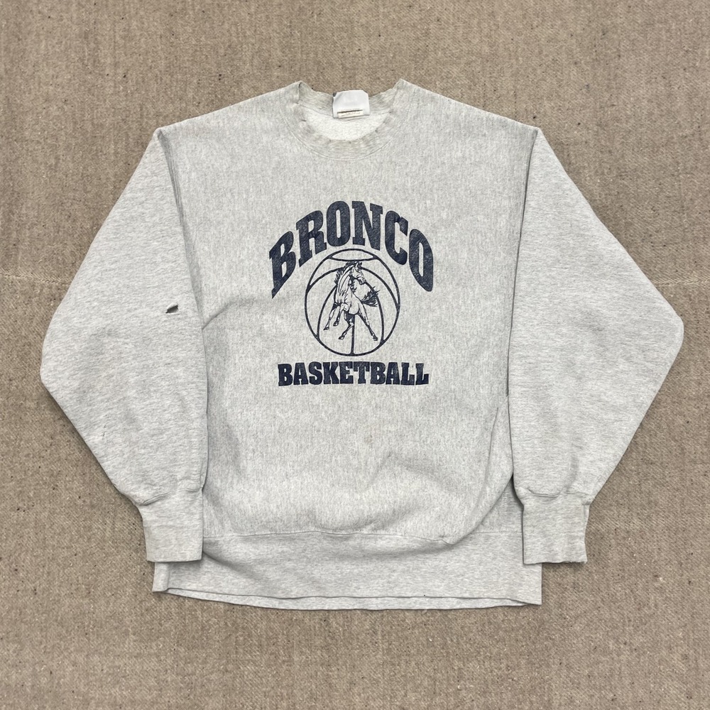 Vintage Bronco Basketball sweatshirt mens XL‎ Gray 1990s LEE NCAA USA UNI